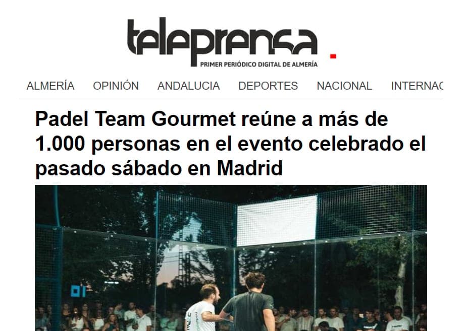El evento de Padel Team Gourmet acapara la atención mediática