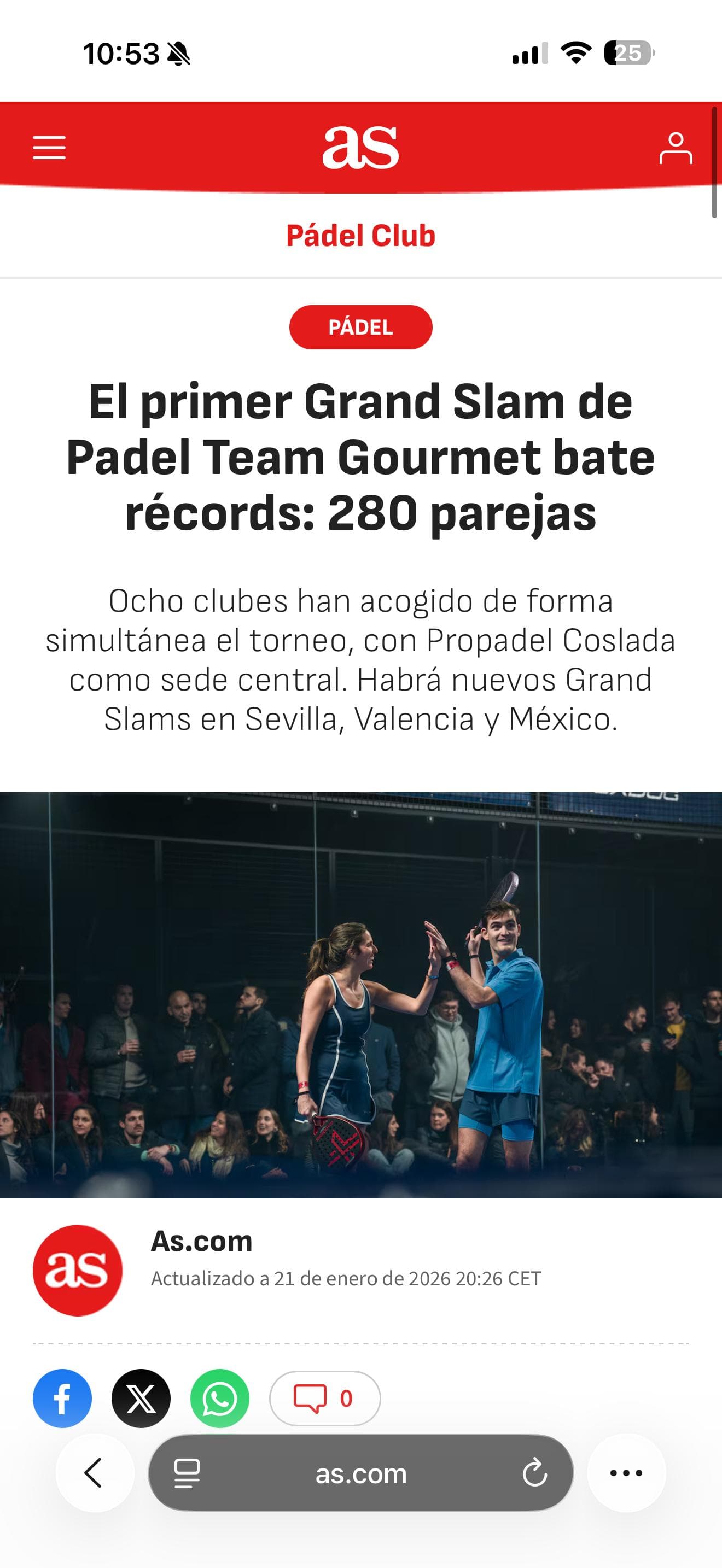 El primer Grand Slam de Padel Team Gourmet bate récord histórico con 280 parejas en un solo día