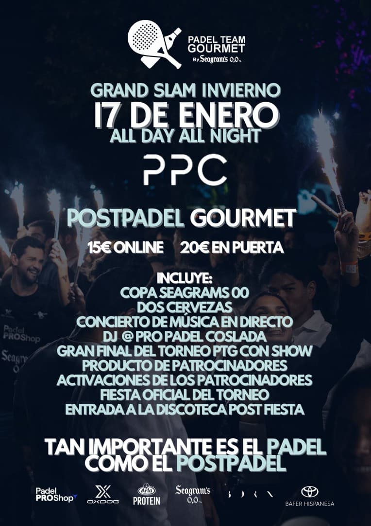 ENTRADA DE INVITADOS GRAND SLAM INVIERNO 17 DE ENERO
