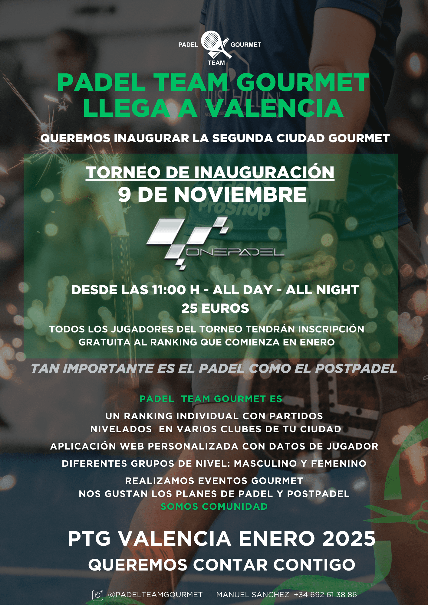 PADEL TEAM GOURMET LLEGA A VALENCIA